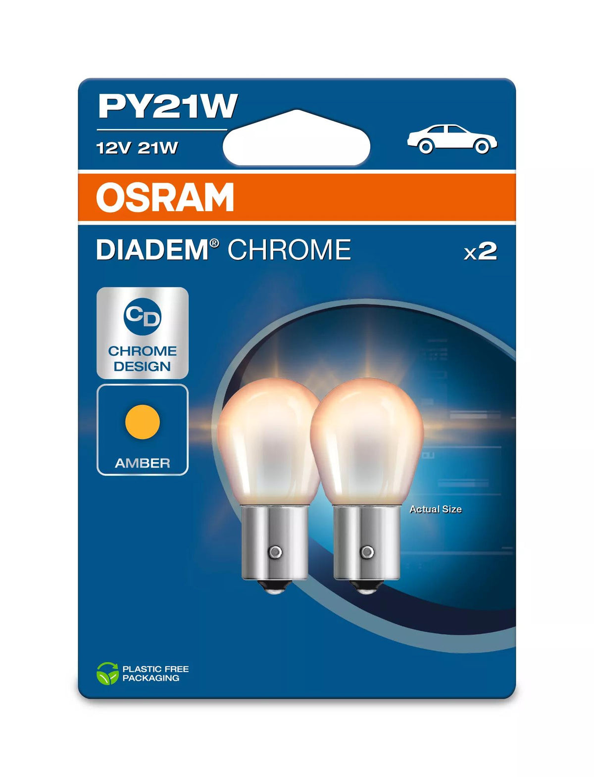 OSRAM Diadem Chrome PY21W (Twin)