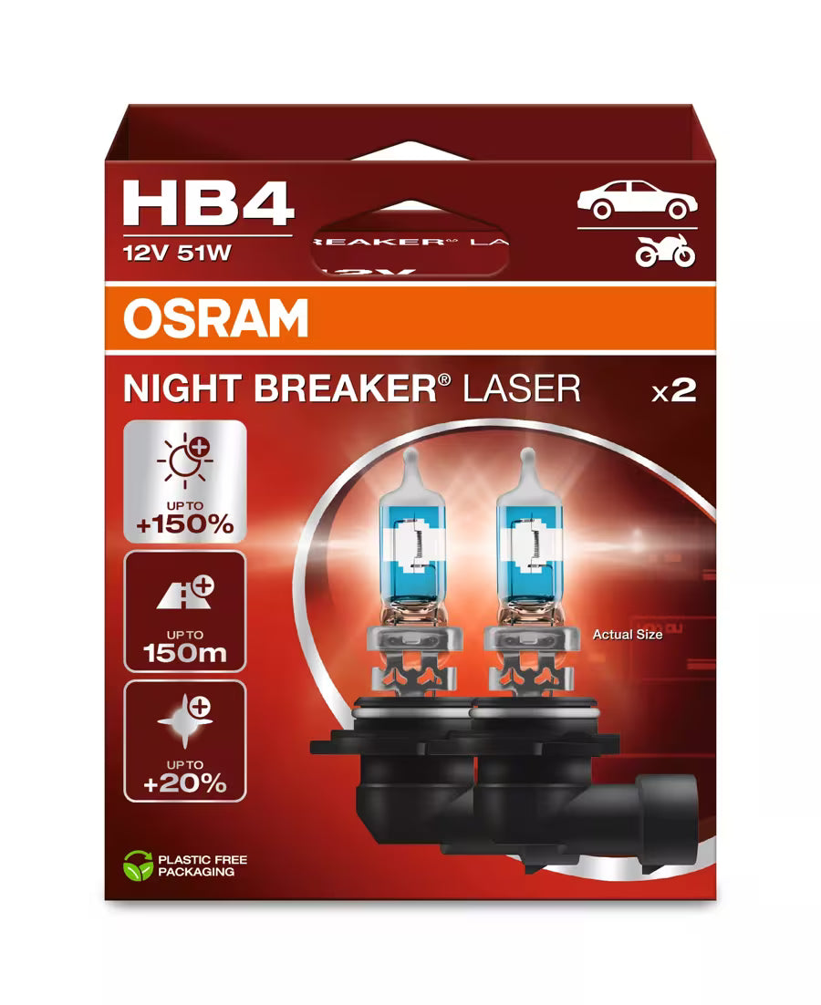 OSRAM Night Breaker Laser +150% HB4 (Twin)